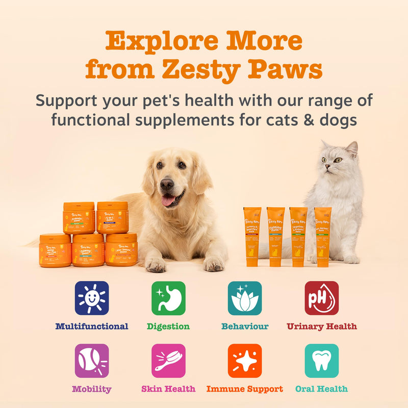 Zesty Paws Itch & Immunity Chews for Dogs | Soothes Skin, Paws & Ears from Licking & Scratching, Helps Immune Function, Skin & Gut Health | Contains Salmon Oil & Probiotics | Daily Use | 90 Chews