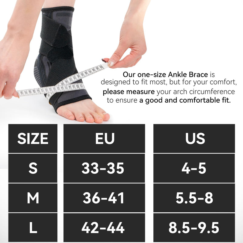 Unisex Ankle Brace with Compression Support Sleeve – Pain Relief for Sprains, Swelling, and Arthritis – Perfect for Athletes, Runners, Hikers, and Everyday Support. Medium Black - BeesActive Australia