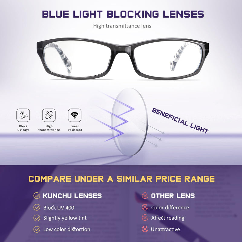 Reading Glasses for Women Men- Blue Light Blocking Spring Hinge Computer Readers Anti Glare UV Eyeglasses Clear Floral 2.5 x