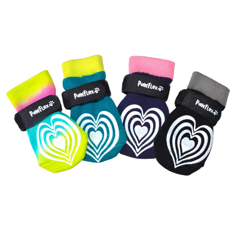 Medical Therapeutic Double Sided Non-Slip Cotton Dog Socks | PawFlex Comfy Pawz Silicone grip on Inner Cuff No Twisting or Sliding Off | Senior & Disabled dog Traction Control |Pet Paw Protection Large Black