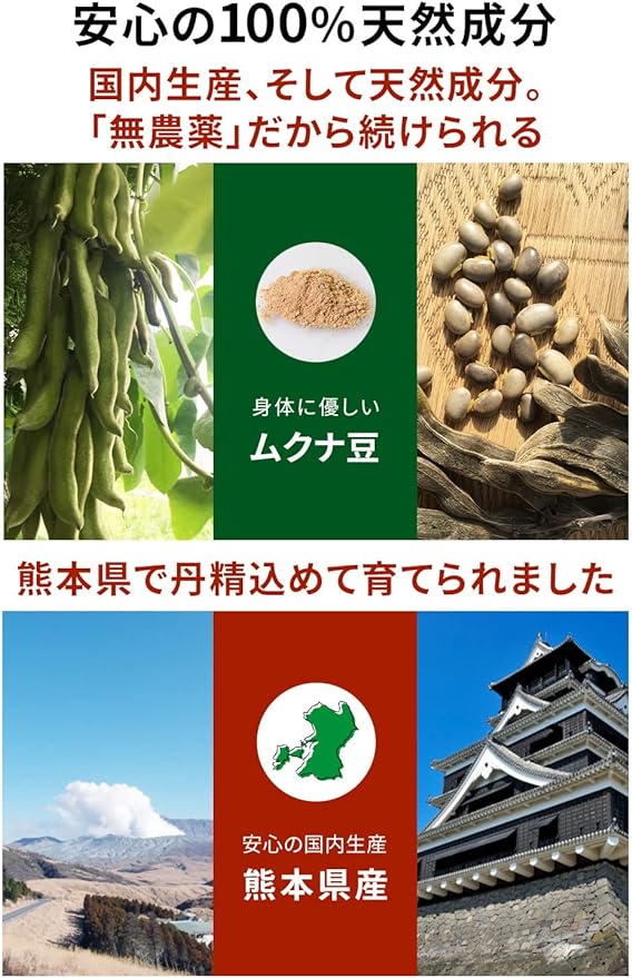Mukuna Beans, Made in Kumamoto Prefecture, Powder, Pesticide-Free, Roasted Powder, Raw Material, 3.5 oz (100 g), Naturally Cultivated - BeesActive Australia