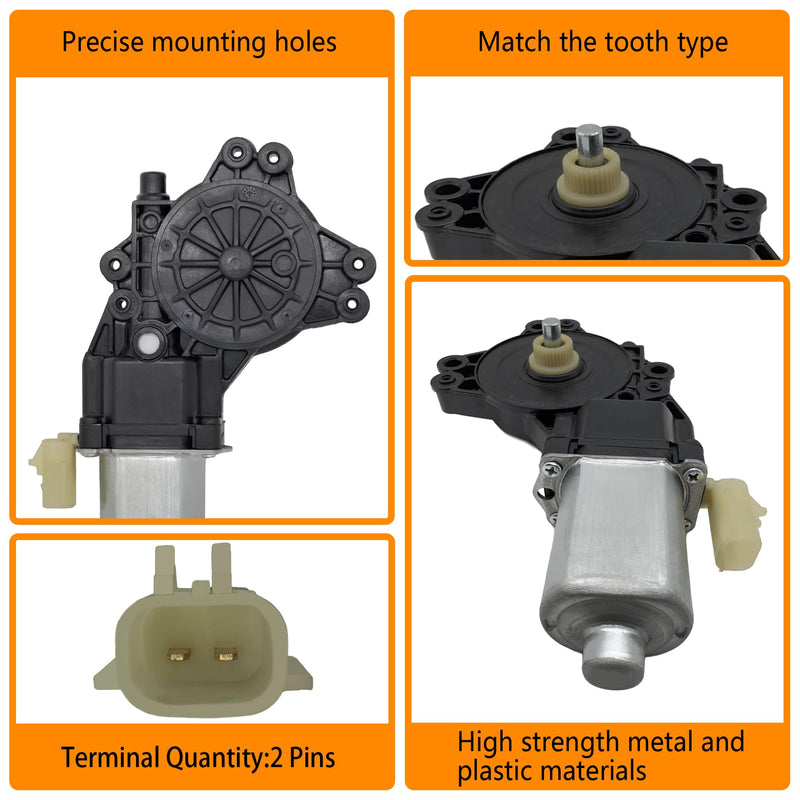 2 pins Power Window Motor Compatible with Jeep Patriot/Compass 2007-2017 Front Right ，Compatible with Dodge Caliber 2007-2012 Front Left，Replace for 5179961AA 68002898AA 42-489 82-489 742-428 - BeesActive Australia