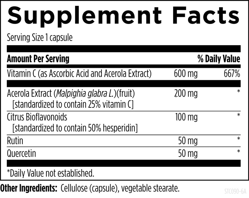 Designs for Health Stellar Vitamin C + Quercetin Supplements - Citrus Bioflavonoids + Quercetin with Vitamin C and Zinc for Enhanced Immune Support and Optimal Absorption (90 Capsules) Standard Packaging