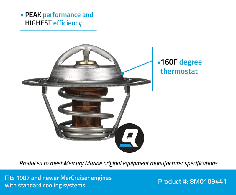 Quicksilver 8M0109441 Replacement Thermostat for MerCruiser Engines - BeesActive Australia