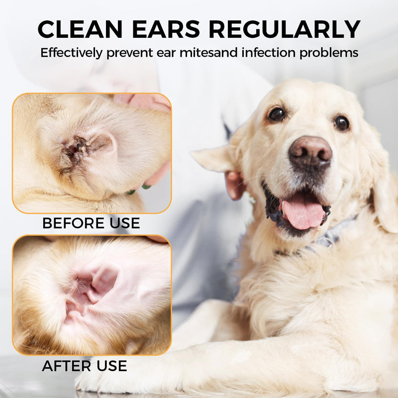 120pcs Long Cotton Swabs in Storage Box, 6 Inch Dog Ear Swabs for Dogs, Small and Medium Pet Ears Cleaning - Professional Dog Ear Cleaning Tool, Specially Designed for Dogs, Cleaning Solution - BeesActive Australia
