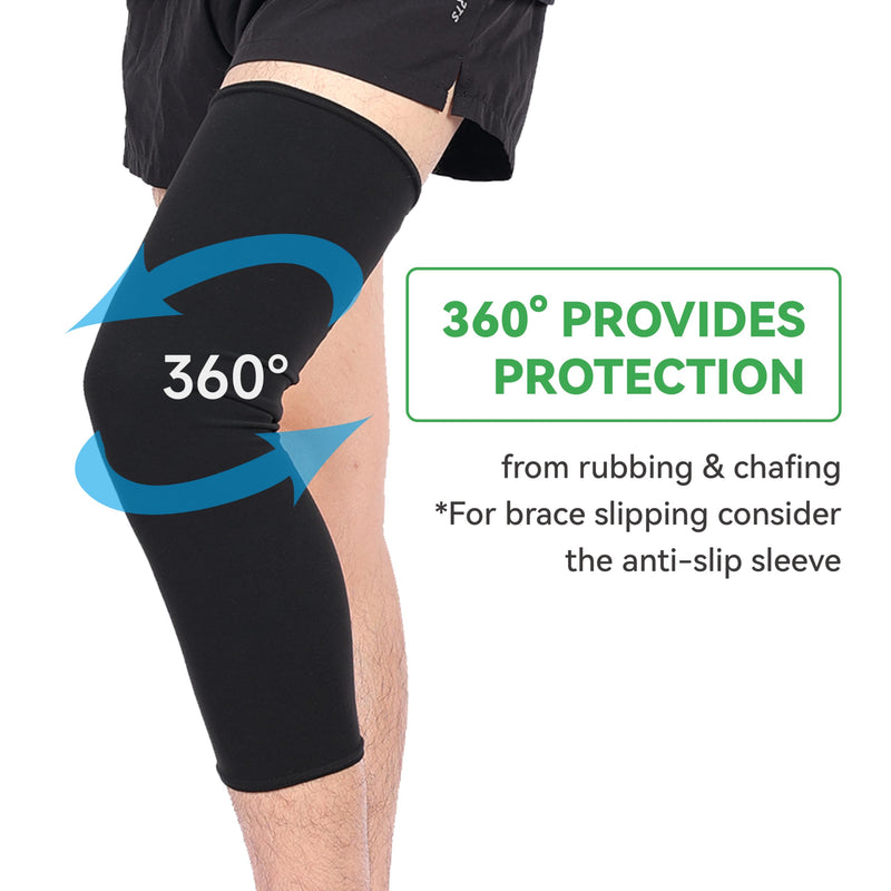 Orthomen 2 Pcs Knee Brace Undersleeve for Knee Support, Circulation Improvement & Pain Relief Knee Brace, Comfortable Knee Sleeve to Protects Skin from Abrasions and Irritations, Breathable Leg Sleeves for Men & Women (L) 2 Pack Large - BeesActive Australia