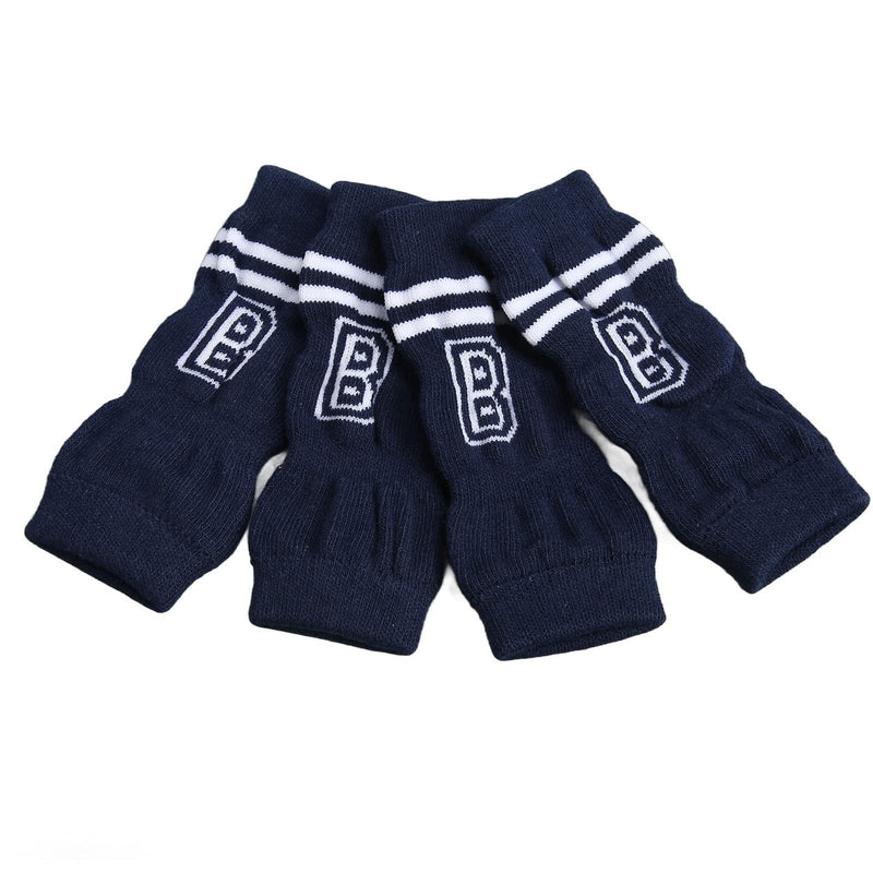 ZJchao 4Pcs Pet Dog Elbow Protectors,Dog Legs Socks Knitted Leg Warmer Wraps Pet Elbow Protective Sleeve,Joint Dirty Letter Pattern Pet Elbow Protective Sleeve,for Small Medium Pets Prevent Injury (L) L