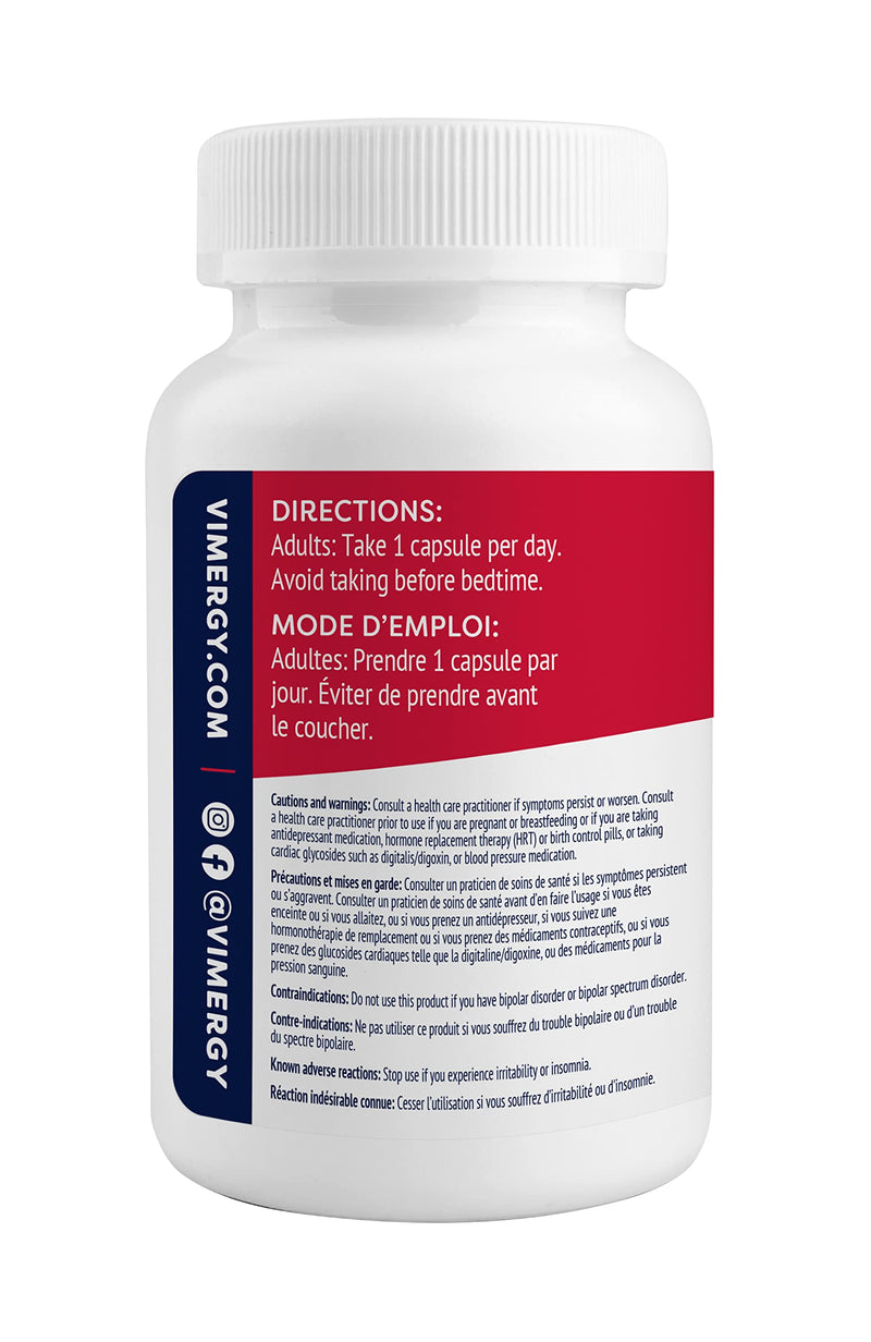 Vimergy Adapto B Complex, 120 Servings – High Potency with 8 B Vitamins, Rhodiola & Hawthorn Berry – Supports Mental Energy, Cognition, Mood - Non-GMO, Kosher, Vegan, No Gluten, No Soy | Supports Mental and Physical Energy*, Brain Body Adaptogen & Noot...