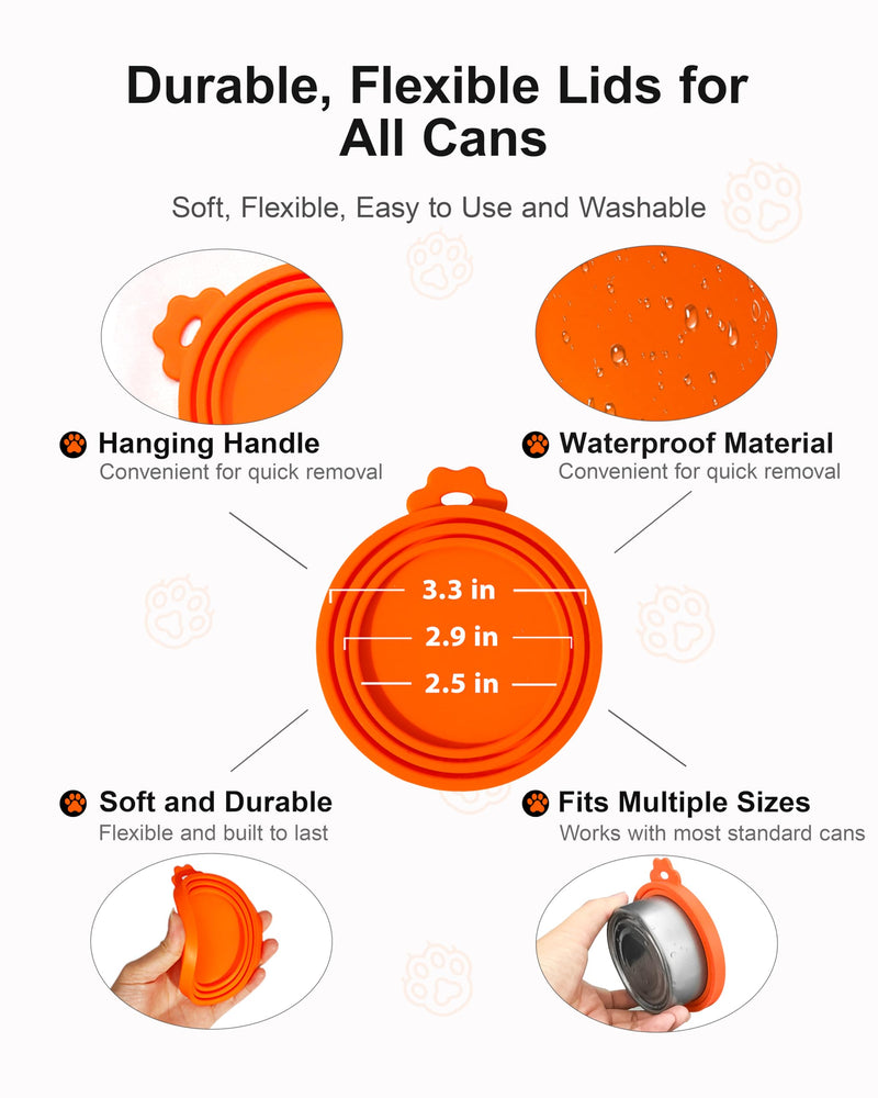 4 Pack Can Covers, Silicone Can Lids for Dog and Cat Food, Universal Can Cover Fits Most Standard Size - BeesActive Australia