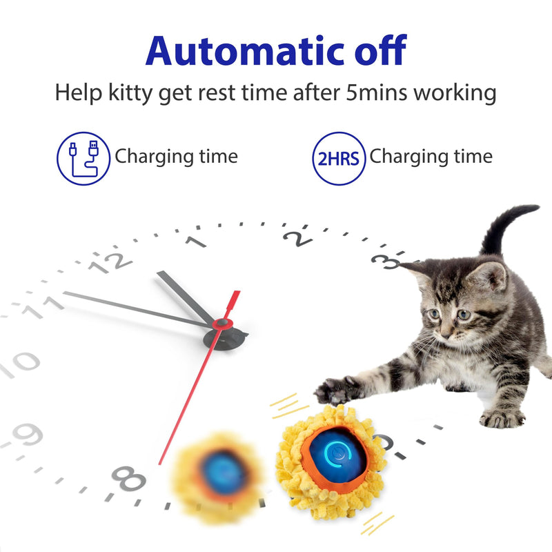 Interactive Cat Toys, Fast Rolling Ball in Play Pocket, Automatic Motion Activated Moving Ball Hide and Seek Mouse Catching Game - BeesActive Australia