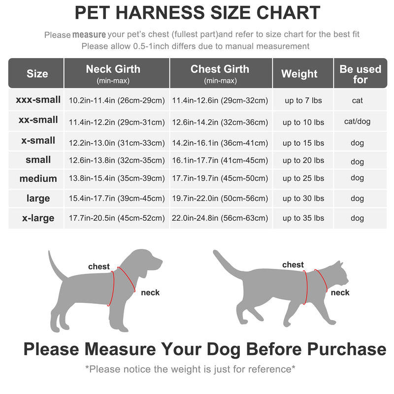 Fida Cat Harness and Leash Set for Walking Kitten and Puppy, Escape Proof Kitten Harness with Breathable Lightweight Soft Mesh, Adjustable Reflective Step-in Design. (XXXS, Pink) XXXS (Neck:10.2"-11.4"; Girth:11.4"-12.6") - BeesActive Australia