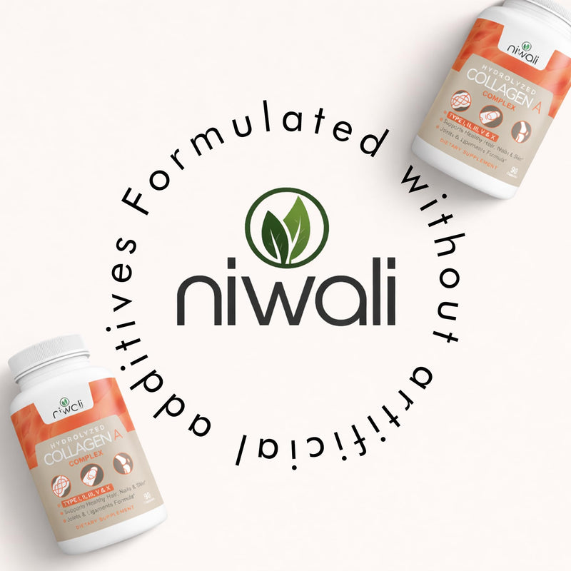 Multi Collagen Complex Supplement for Women & Men | Hydrolyzed Collagen Pills - Types I, II, III, V & X| for Healthy Hair, Nails, Skin, Bone & Joints | 90 Capsules