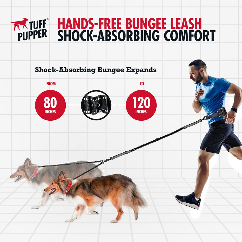 Add-On Accessory Bungee Leash and Hands Free Dog Leash - Two Large Dogs Up to 250 lbs