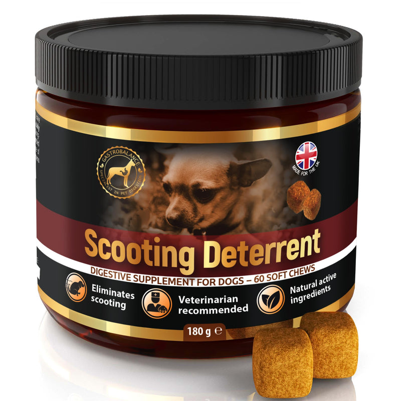 dog scooting treatments - Natural scoot stopper for itching dog - 60 tasty soft chews to stop dog scooting (Chicken flavour) Chicken flavour