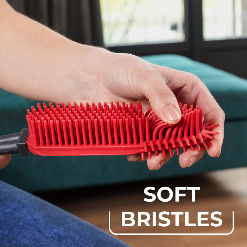 Vileda Pet Pro Electrostatic Brush, Pet Hair Remover for Textile Surfaces, Electrostatic Power, Durable Silicone Material, Ideal for Tight Spaces, Ergonomic Design, Washable - BeesActive Australia