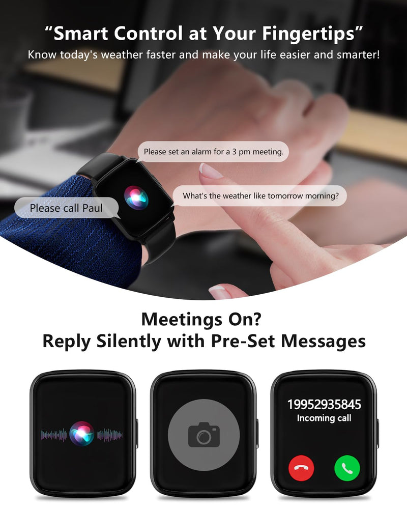 DIVElink Smart Watches for Men Women Fitness - Fitness Tracker with Monitor iP68 Waterproof 100+ Sport Mode Activity Trackers Compatible iPhone Android Phones - BeesActive Australia