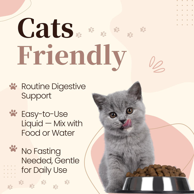 Liquid Cat De-wormer, Say Goodbye to Tapeworms in Cats and Kittens with 1 ml Dropper, Easy-to-Use Liquid Formula, 60ml