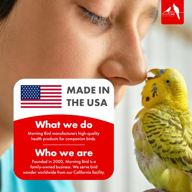 Morning Bird Vitalize for Birds 4.5 oz – Stress & Dehydration Support – Promotes Hydration, Energy, Balance & Muscle Recovery – Water-Soluble Supplement for All Bird Species