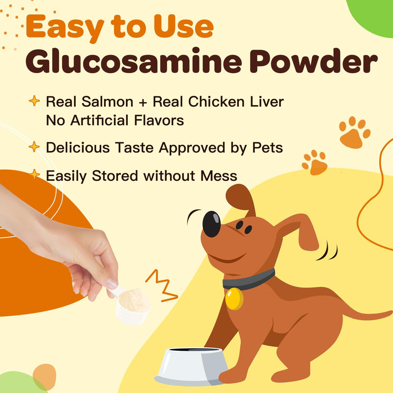 NATURE TARGET Glucosamine for Dogs Powder, Dog Vitamins Powder