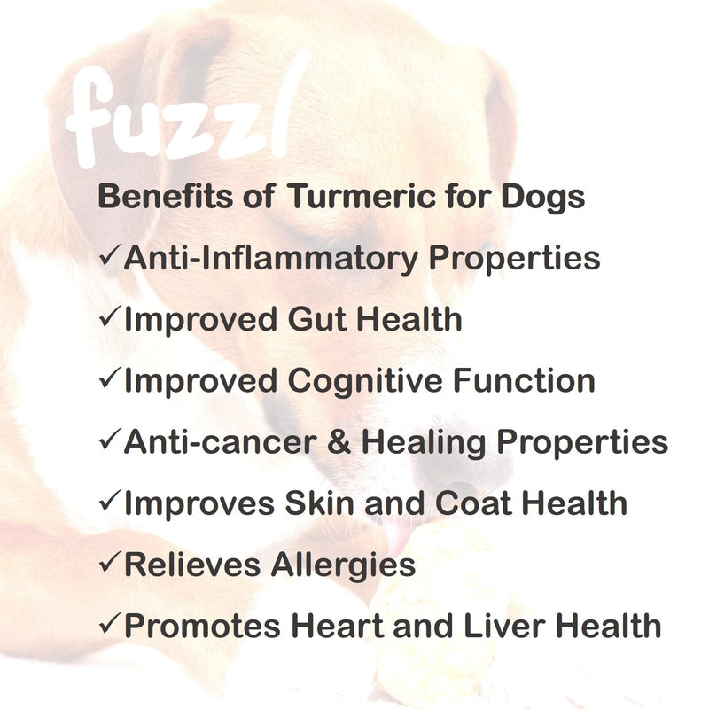 Fuzzl Premium Yak Chews for Dogs Superfood Turmeric - 2 Pack 140g Natural Dog Treats with Himalayan Yak Milk Joint Health
