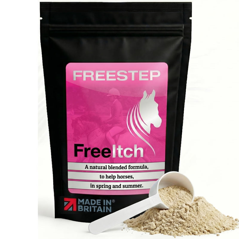 FreeItch | Horse Supplement for Summer Skin Maintenance | Burdock Root & Bromelain Powder | Soothing Support for Itchy Horses | Midge Sensitive Formula | Molasses-Free Itch Supplement 250g | 1 Month Supply