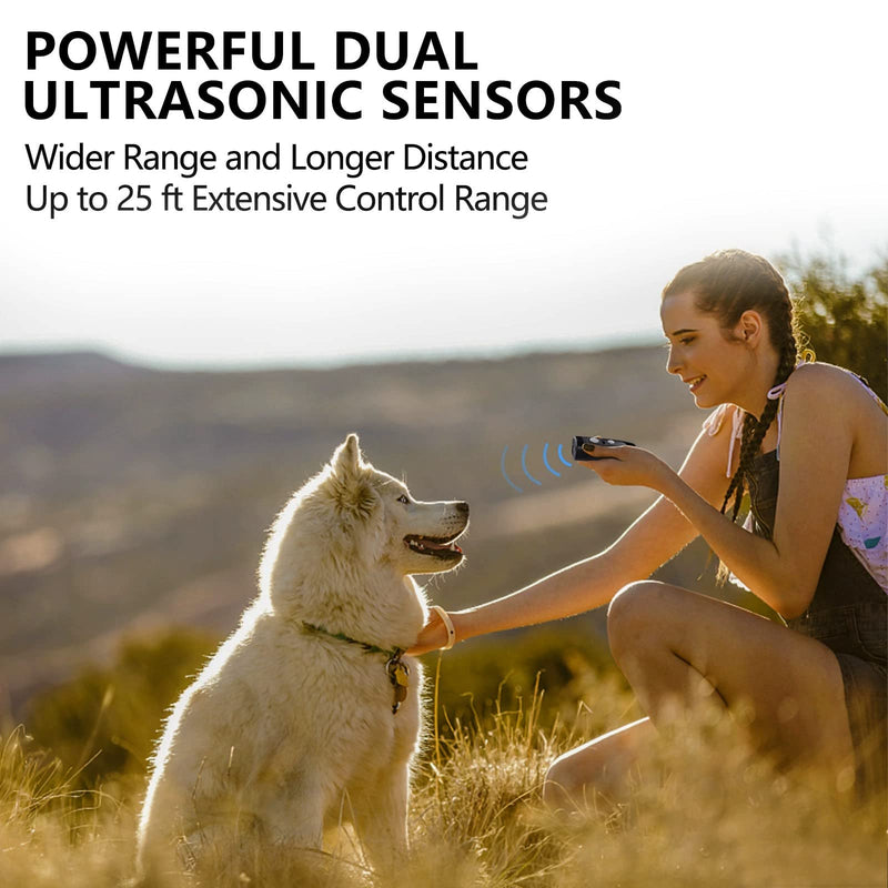 Dog Barking Control Devices,Dog Training Device-Dog Training，Training/Deterrent Mode，Train and Control Your Dog,Effective Barking Control Device LED Flashlight for Training Behavior Correction-Black Black