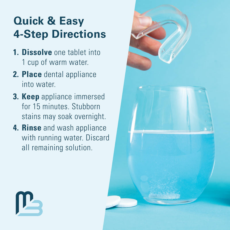 Retainer and Denture Cleansers 240 Tablets Removes Bad Odors Discoloration Stains Plaque for Cleaning Invisalign Mouth Guard Night Guard and Removable Dental Appliances by M3 240 Count (Pack of 1)