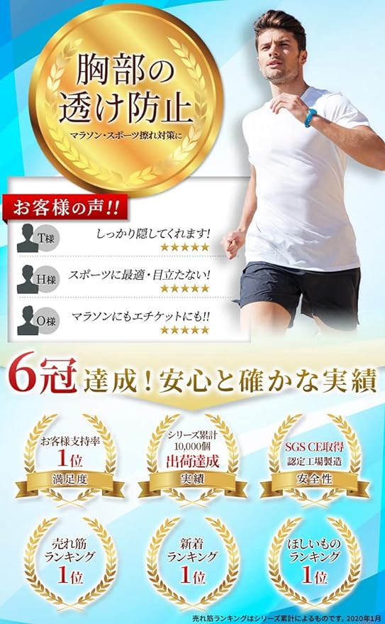 NORAH Men's Nippless, Neat and Discreet (120 Pieces for 60 Uses), Muscle Training, Golf, Marathon, Running, Jogging, Gym, Sports, Transparent - BeesActive Australia