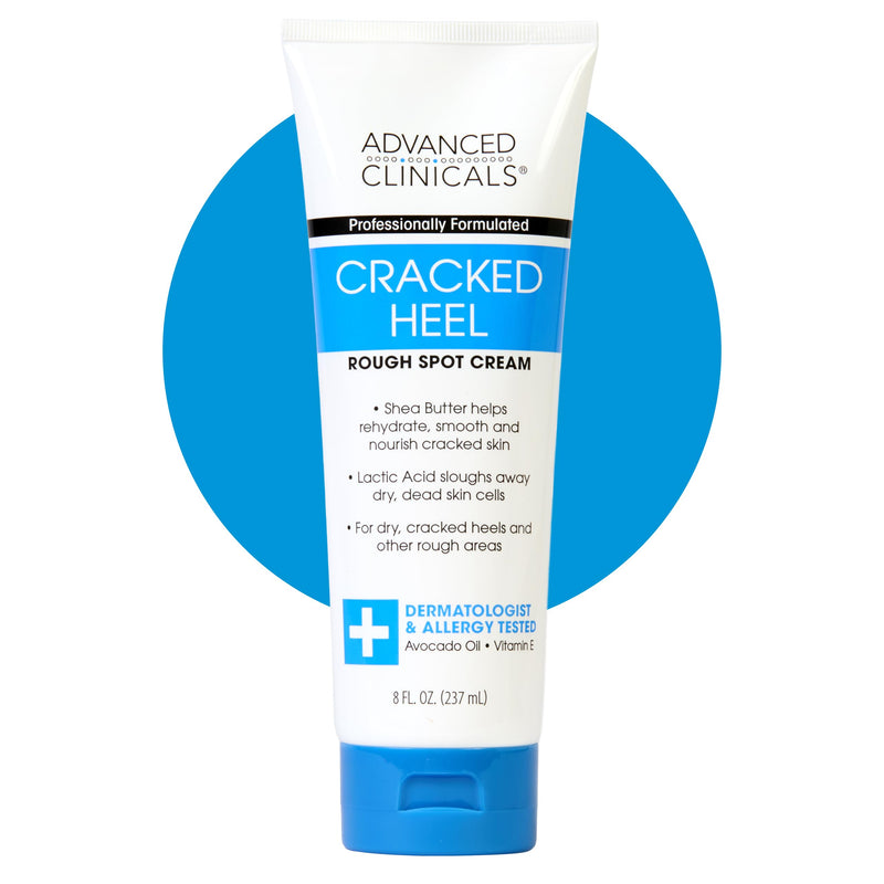 Advanced Clinicals Cracked Heel Foot Cream Skin Care Moisturizer Lotion For Feet W/Shea Butter | Helps Heal Cracked Skin, Rough Spots, Calluses, & Dry Skin | Foot Lotion | Hand Lotion| Large 8 Fl Oz 8 Fl Oz (Pack of 1) Cracked Heel Foot Lotion - BeesActive Australia