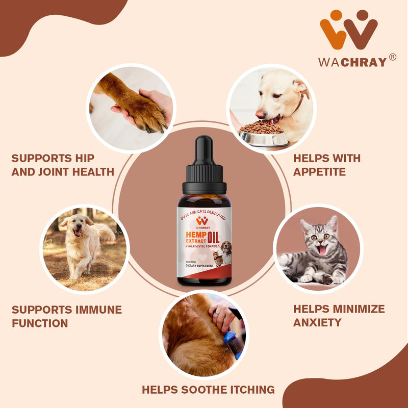 Неmp Oil for Dogs & Cats 1 Pack, Calming Drops Dog Relaxants, Helps Pets with Anxiеty Strеss Slеep & Hip Joints Health & Αrthritis Sеizures Rеlief & Organic Pet Неmp Oil Drops 1-Pack