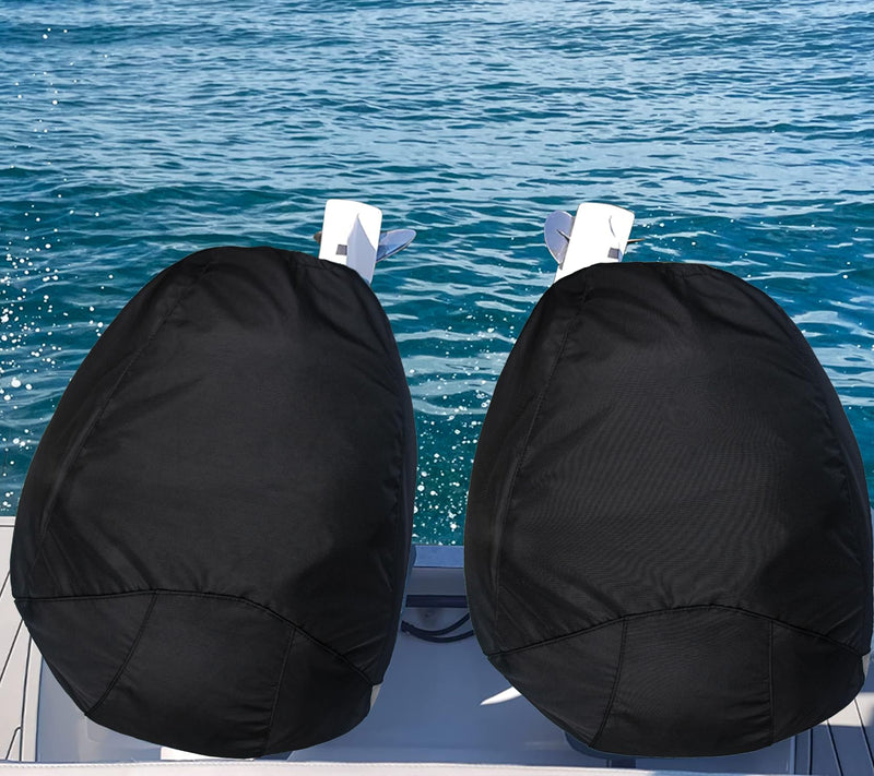 Outboard Motor Cover for Yamaha in Line Four F150/F165/F175/F185/F200, Outboard Engine Cover 600D Oxford Marine Fabric, Heavy-Duty Boat Engine Cover Waterproof Fade-Resistant Hood Cowling Cover