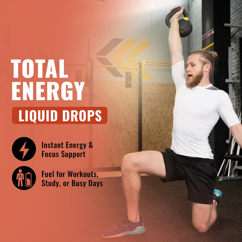 Extra Strength Liquid B12 Vitamin Drops- Vitamins B12, B6, B3- Vegan and Non GMO- Instant Energy, Focus & Metabolism Support with Green Tea, Carnitine & Ginkgo Biloba- Alternative to B Complex Capsule 4 Fl Oz (Pack of 1)