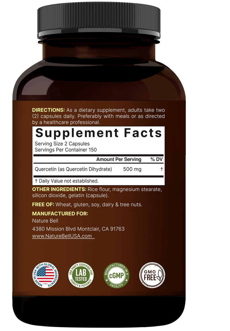 NatureBell Quercetin 500mg, 300 Capsules