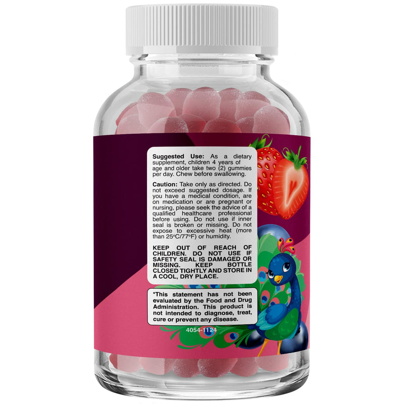 Phytoral Vegan Kids Focus Gummies - Potent Chewable Brain Support for Children - Enhances Concentration & Memory - Calming Supplements & Focus Gummies for Kids - Non-GMO & Gluten-Free - 60 Count 60 Count (Pack of 1)