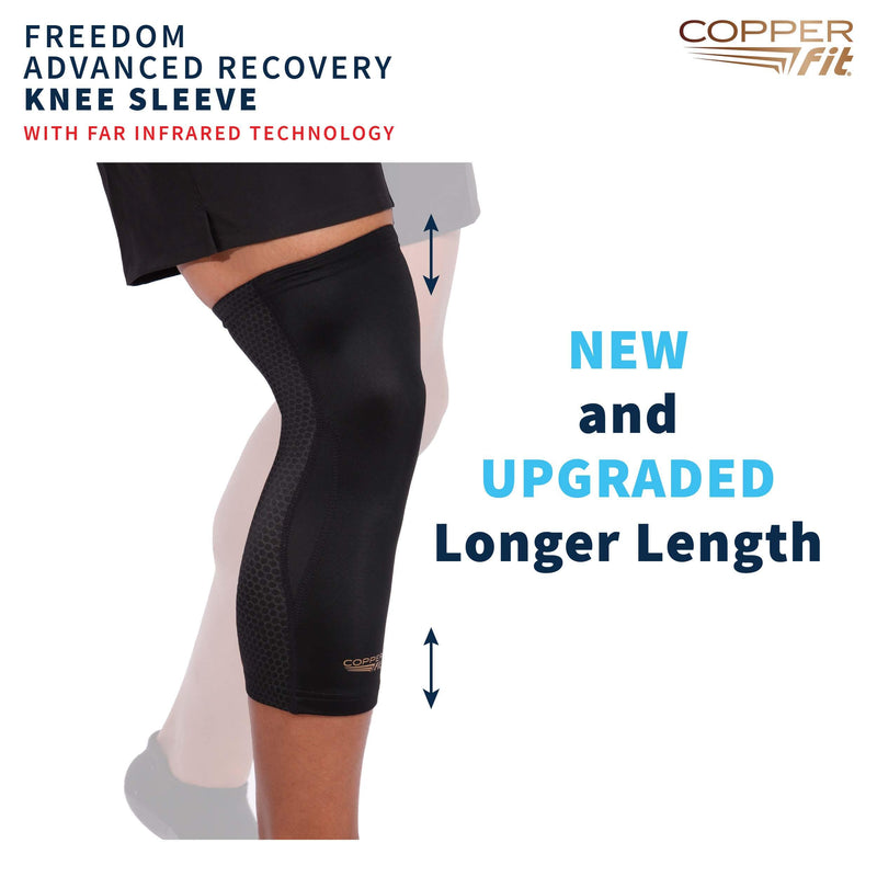Copper Fit PRO Recovery Knee Compression Sleeve - Breathable, Second Skin Feel - Arthritis, Joint Pain, Circulation - For Men and Women (Medium) Medium - BeesActive Australia