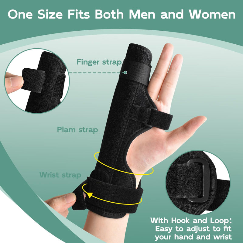 Pinky Ring Finger Splint, Boxer Fractures Finger Support for Right & Left Hand, Metacarpal Little Trigger Fingers Immobilizer Straightener Hand Brace for Arthritis, Tendonitis, Pain Relief