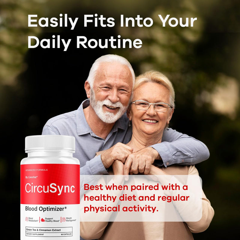 Circusync Capsules - Official Circu Sync Advanced Blood Health Support Supplement Pills - Maximum Strength, Natural Vitamins Formula for Overall Health & Wellness, 60 Capsules for 1 Month