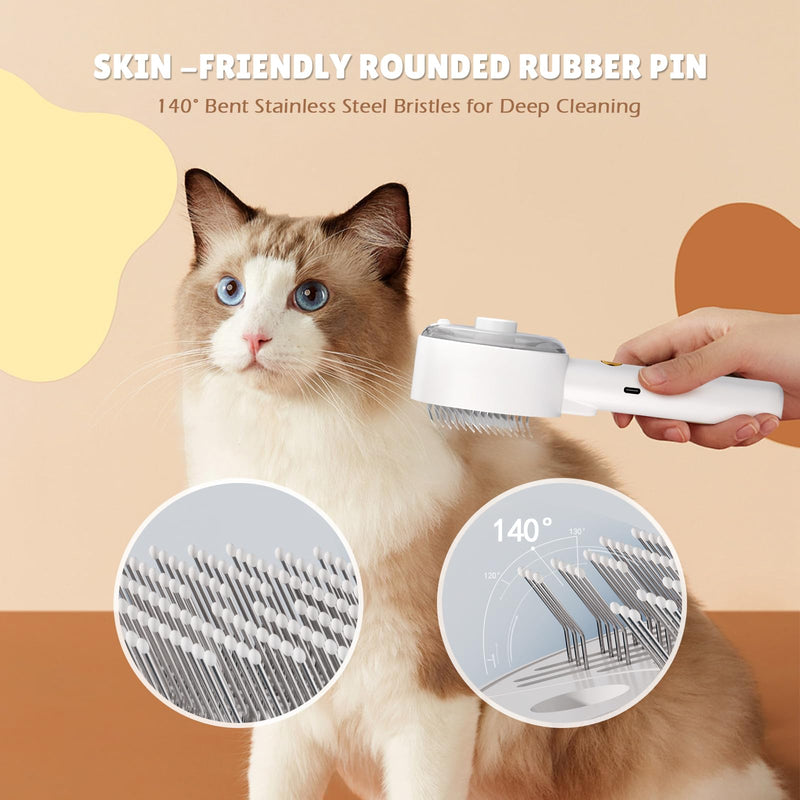 Cat Steam Brush for Shedding Spritz Defur Comb for Cats Cloud Care Cat Brush for Indoor Cats Shedding Steam Cat Brush for Long Short Hair Cats Dogs 2024 New Spray Pet Grooming Brush for Massage Clean - BeesActive Australia