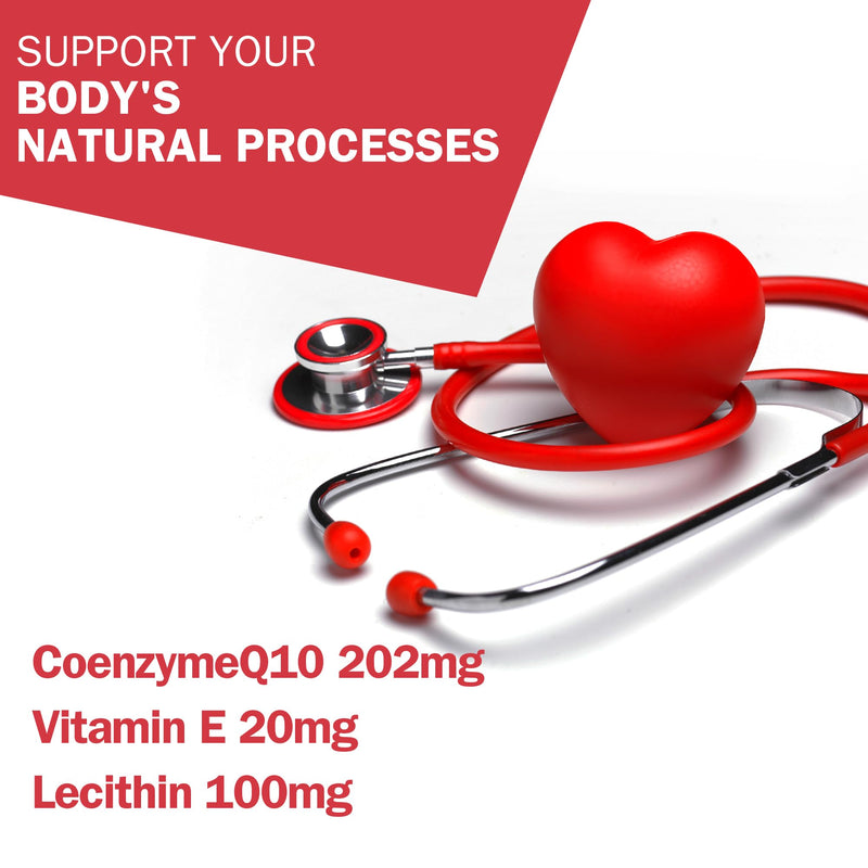NYO3 CoQ10 200mg with Lecithin and Vitamins E, Ultra High Absorption, Antioxidant for Energy Production, High Coenzyme Q10 Content, Gluten Free, Non-GMO, 60 Days Supply 60 count(200mg)