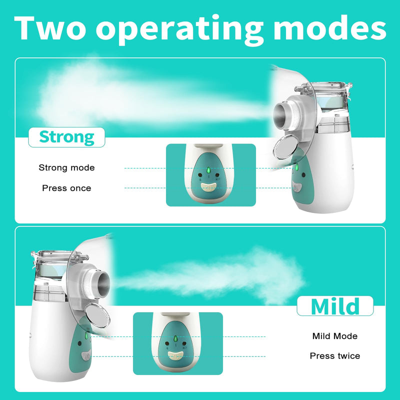 Pet Nebulizer for Dogs, Dog Nebulizer and Inhaler Mask for Dog,Low Noise, Suitable for Medium-Sized Dogs, Green M