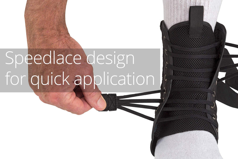 Ossur FormFit Ankle Brace with Speedlace & Figure 8 Straps | Single Pull Closure & Removable Semi-Rigid Stays | Ankle Immobilization Post Injury or Prophylactic Use | Durable Material | (Small) - BeesActive Australia