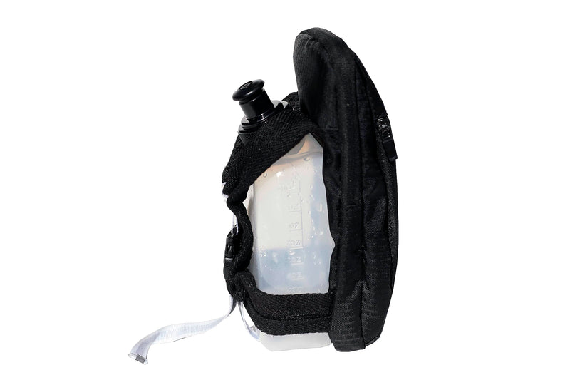 54D Running Handheld Quick Squeeze. No-Grip Adjustable Hand Strap. 12oz - 250ml / Insulated White Hydration Water Bottle.