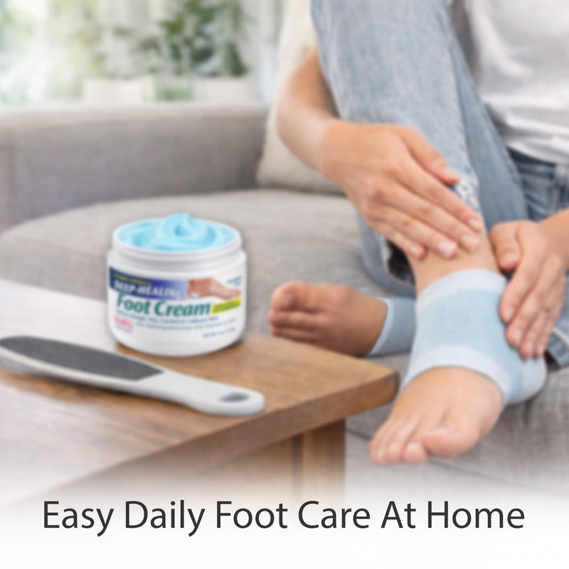 PediFix Dry Heel Care Kit – 1 Pair Reusable Visco-Gel Heel Sleeves, 4 oz Cosmetic Foot Cream, Dual-Sided Manual Foot File - BeesActive Australia