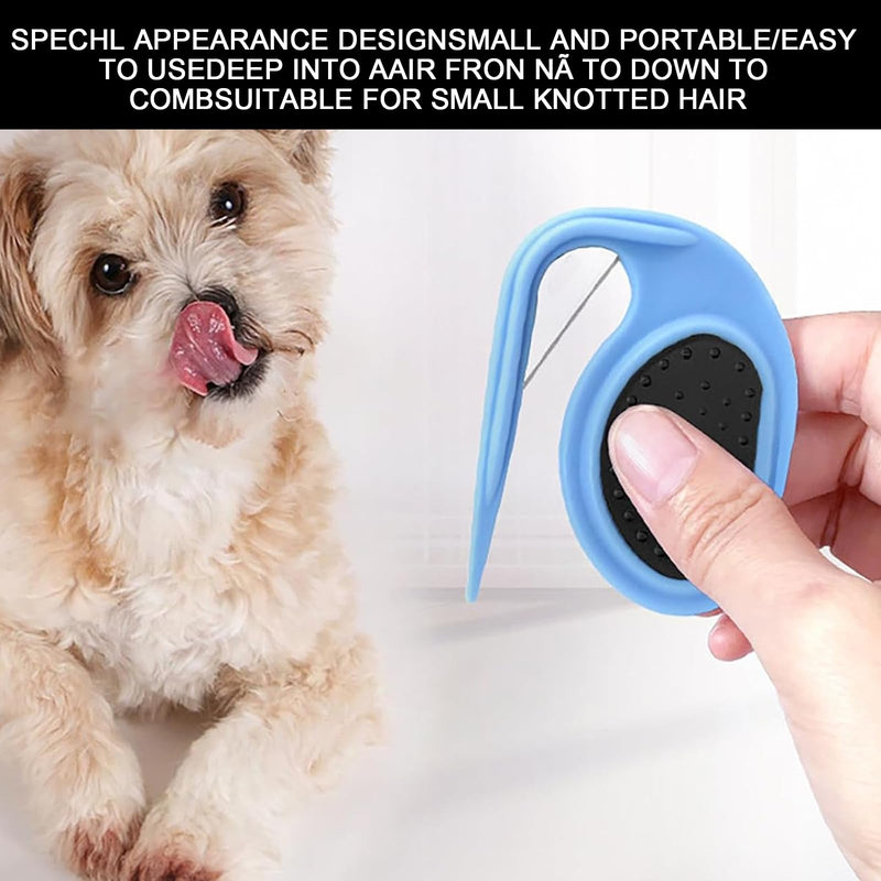 GMXJGZ 3pcs Cat Comb Knot Comb for Cats Knot Comb Hair Removal Tool Massage Comb for Cats Combs Pet Supplies Pet Supplies Portable Hair Removal Comb for Cats (Blue Green Orange) - BeesActive Australia