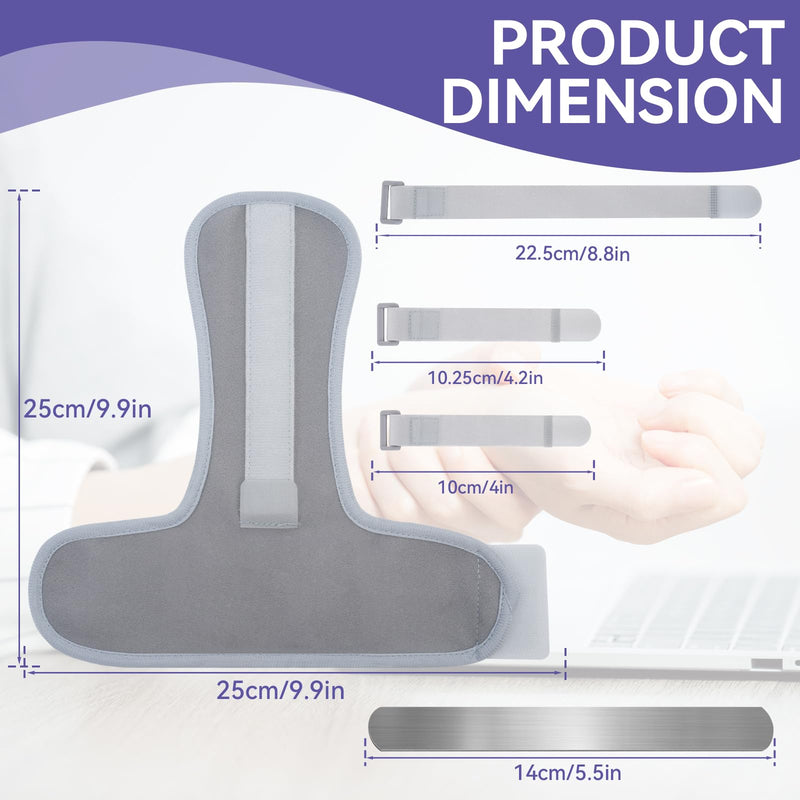 Double Trigger Finger Splint, Aluminum Finger Brace Joint Stabilizer, Adjustable Composite Fabric Hand Brace with Finger Support for Broken Fingers, Sprains, Mallet Injury, Arthritis