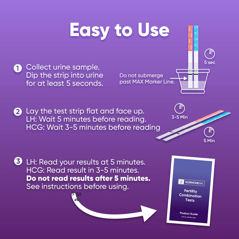 Ovulation Test Strips and Pregnancy Test Strips Kit – Accurate LH & HCG Tests for Fertility Tracking and Early Detection (20hCG + 50LH) 1 Count (Pack of 70) - BeesActive Australia