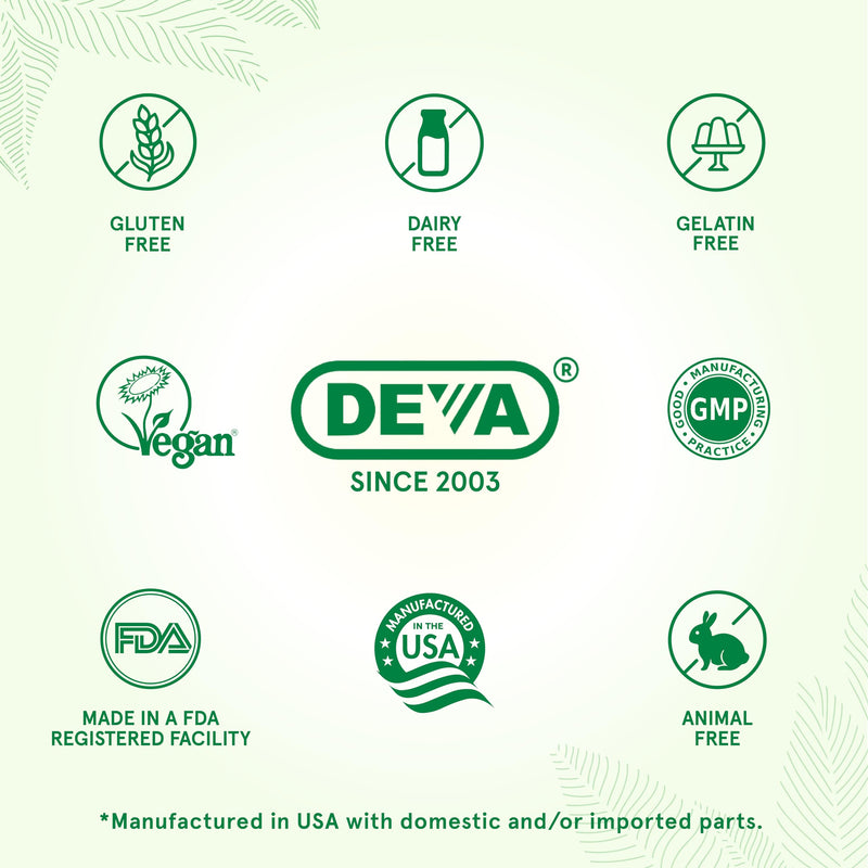 DEVA Vegan Natural Source Vitamin E 400IU with Mixed tocopherols, Soy-Free – 90 Veg Caps (Pack of 2) 90 Count (Pack of 2)