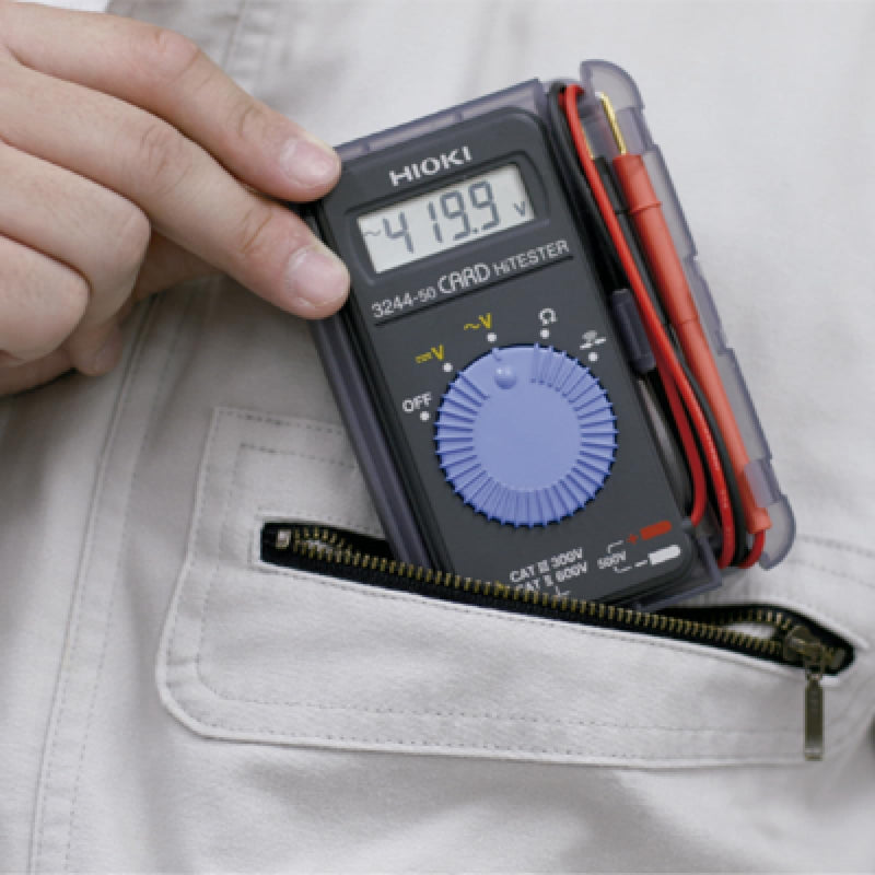 Hioki 3244-60 Card HiTester and Digital Multimeter, 41.99 Megaohms Resistance, 500V AC/DC Voltage - BeesActive Australia