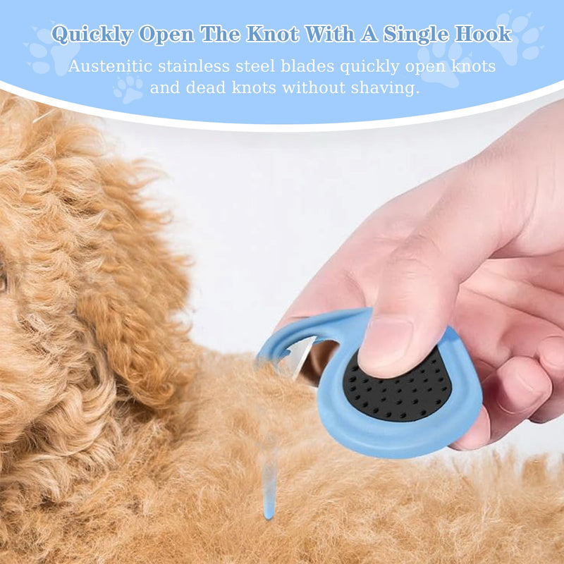 Multifunctional Pet Grooming Comb - Hair Removal Tool for Cats and Dogs, Knot Remover and Opener for Loose, Knotted Fur 2pcs - BeesActive Australia