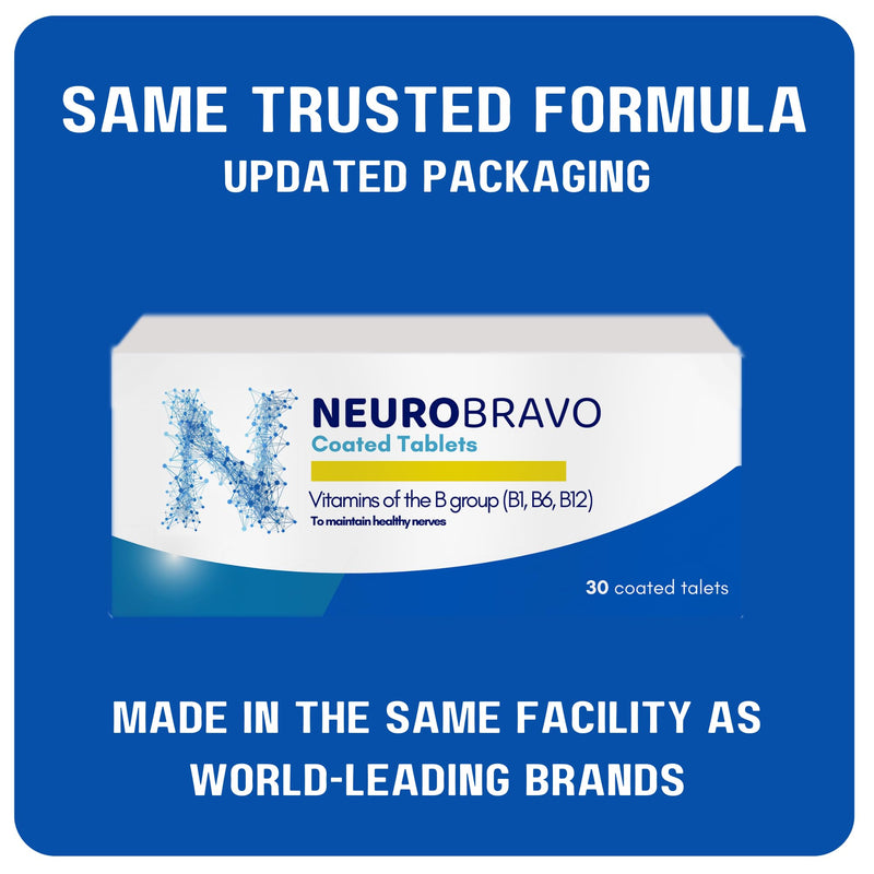 Neurobravo Vitamin B1, B6, B12 Tablets for Nerve Health, Nerve Pain, Numbness, Muscle Stiffness, Muscle Cramp, Impaired Sensation